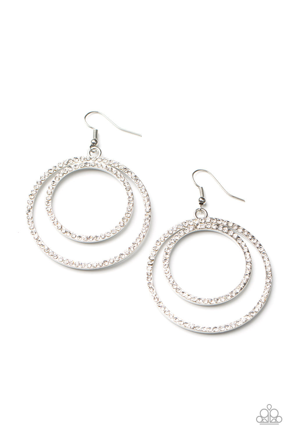 Paparazzi Earrings - Radiating Refinement - White