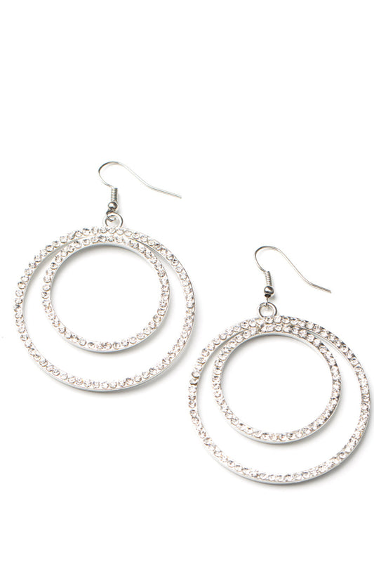 Paparazzi Earrings - Radiating Refinement - White