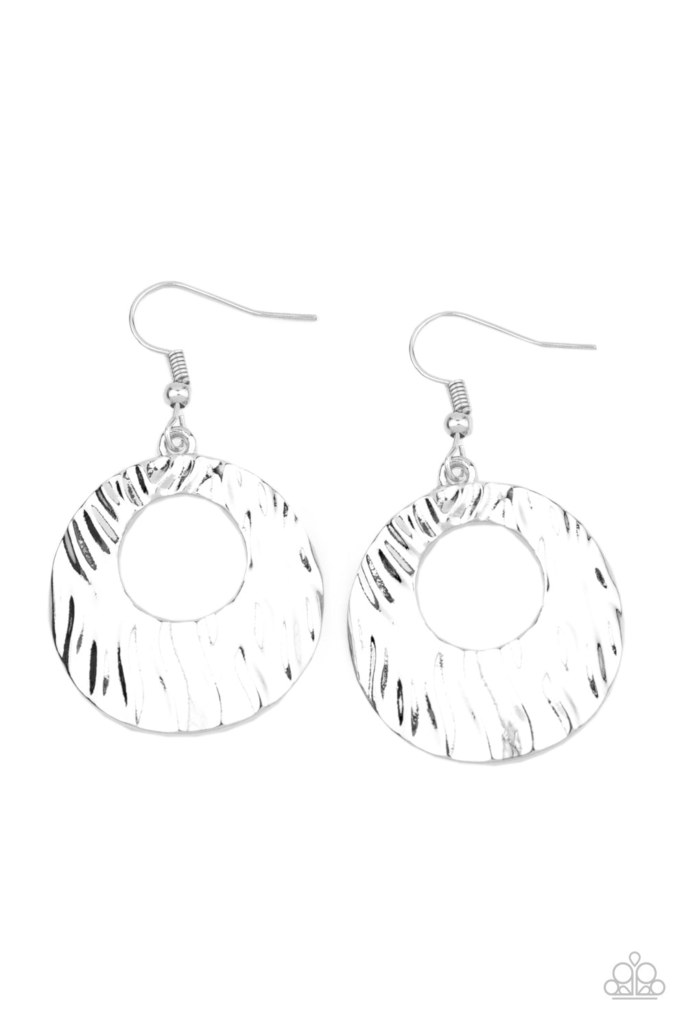 Warped Perceptions - Silver - Paparazzi Earrings