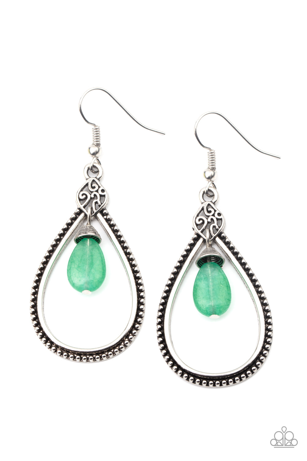 Paparazzi Earrings - I'll Believe It ZEN I See It - Green