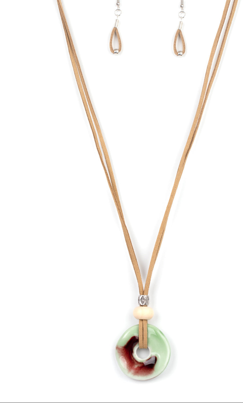 Paparazzi Necklaces - Primal Paradise - Green