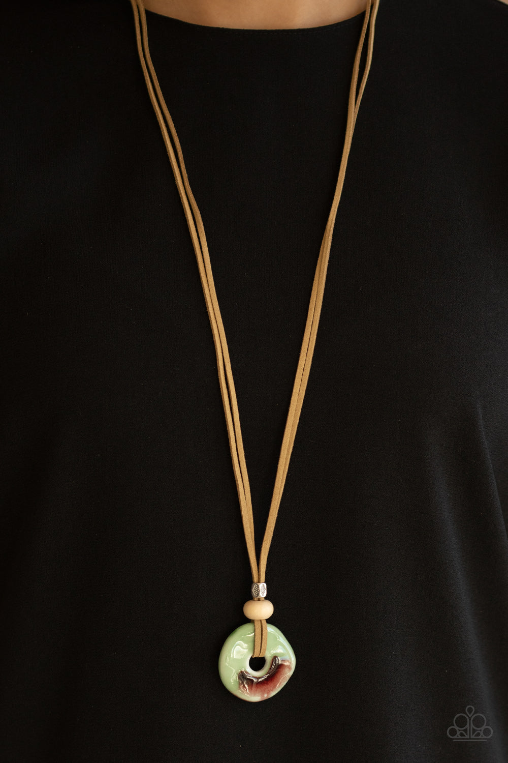 Paparazzi Necklaces - Primal Paradise - Green