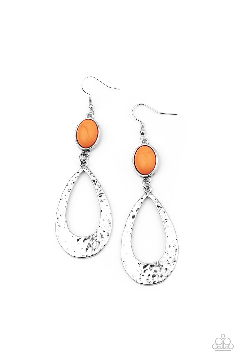 Paparazzi Earrings - Badlands Baby - Orange