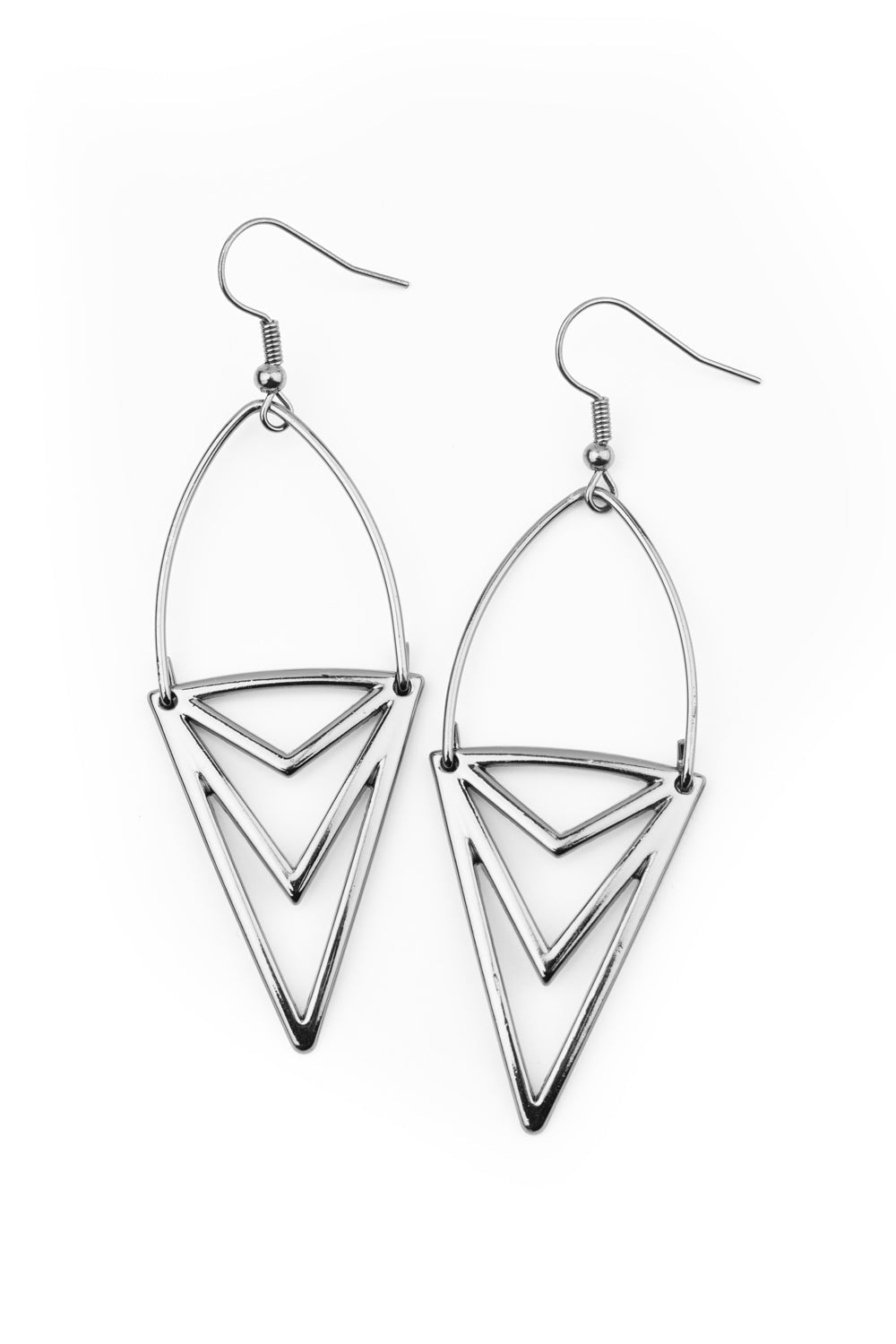 Paparazzi Earrings - Proceed With Caution - Black