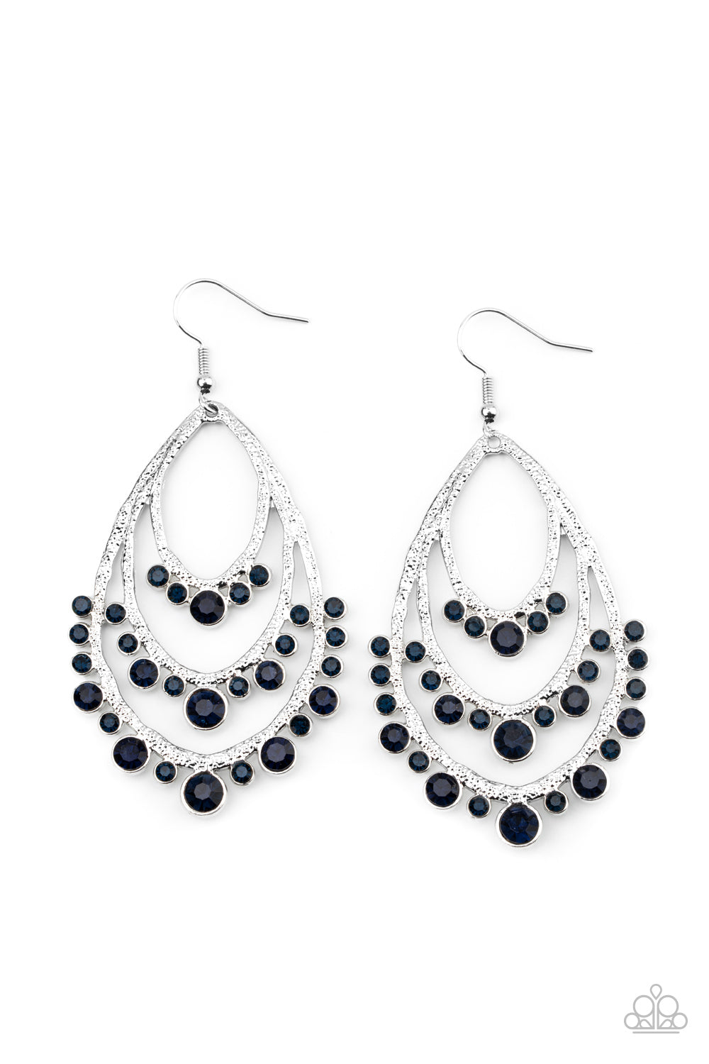 Paparazzi Earrings - Break Out In Tiers - Blue