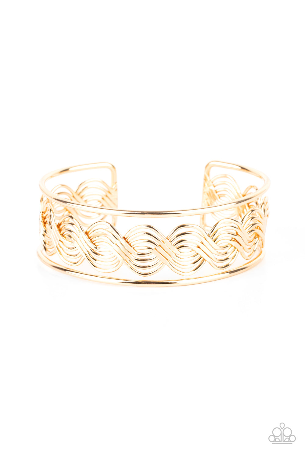 Paparazzi Bracelets - Weave An Impression - Gold