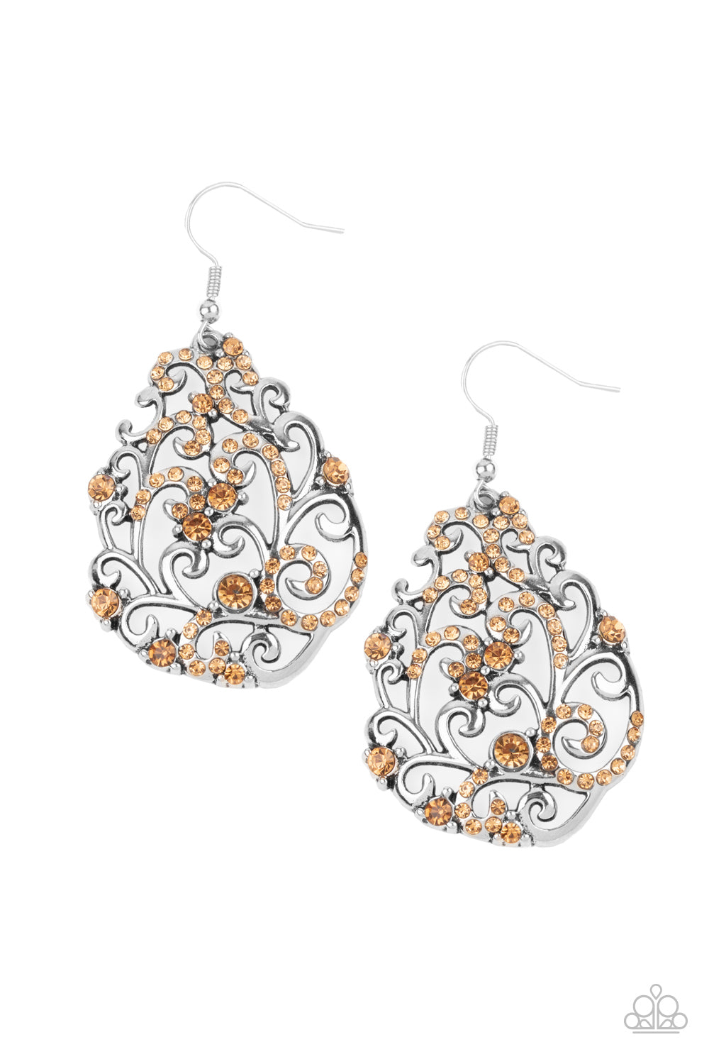 Paparazzi Earrings - Winter Garden - Brown