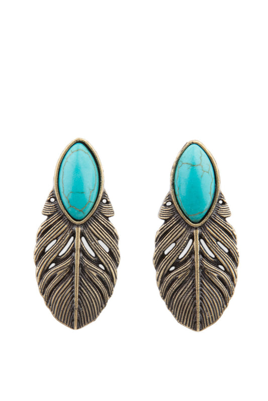 Paparazzi Earrings - Rural Roadrunner - Brass