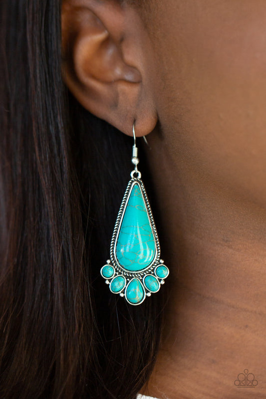 Paparazzi Earrings - Rural Recluse - Blue