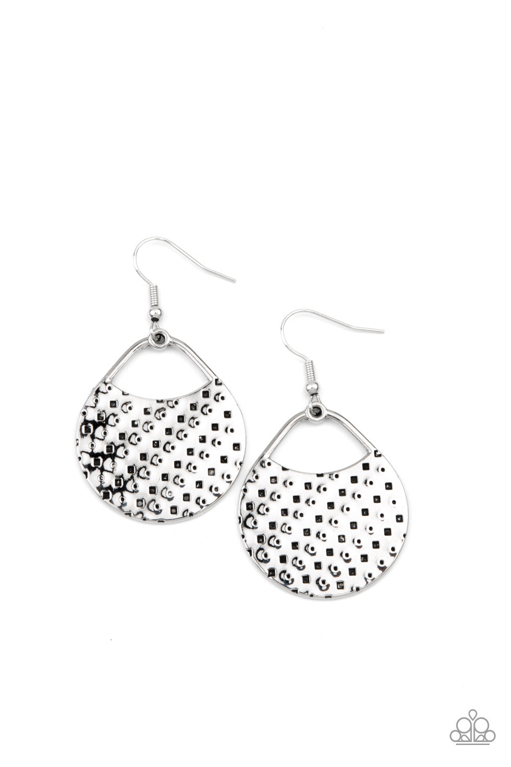 Paparazzi Earrings - I'm Sensing a Pattern Here - Silver