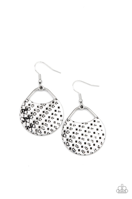 Paparazzi Earrings - I'm Sensing a Pattern Here - Silver