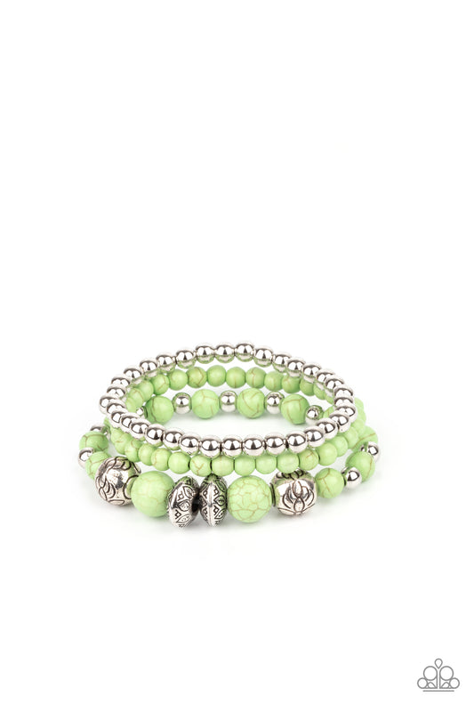 Paparazzi Bracelets - Desert Blossom - Green