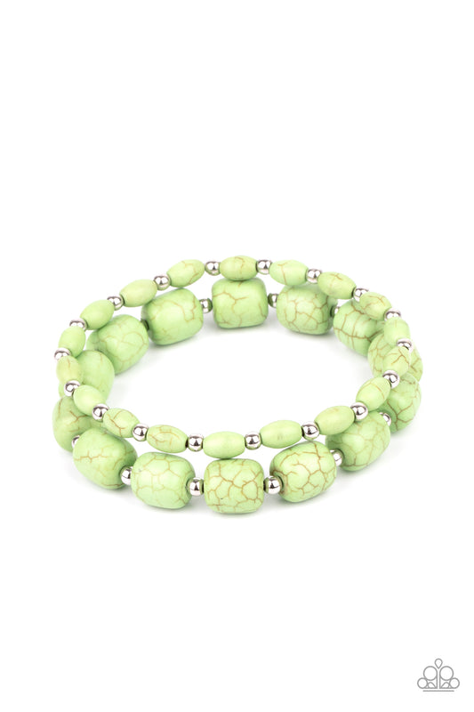 Paparazzi Bracelets - Colorfully Country - Green