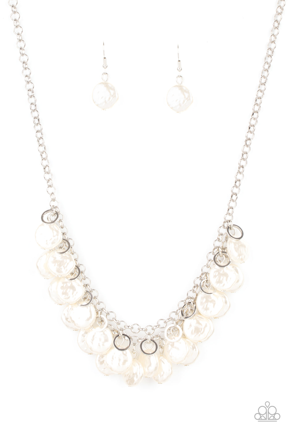 Paparazzi Necklaces - Beachfront and Center - White