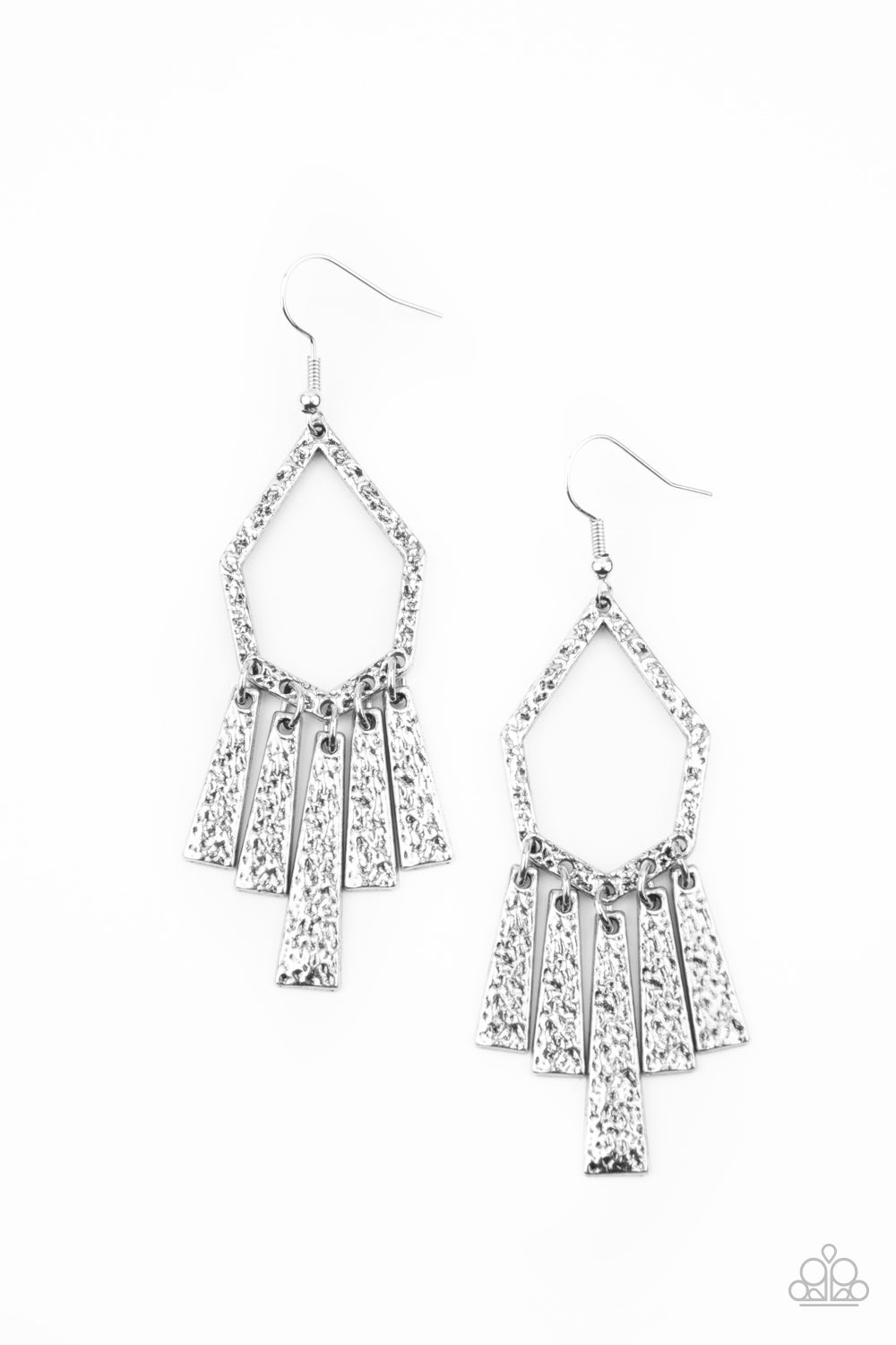 Paparazzi Earrings - Museum Find - Silver