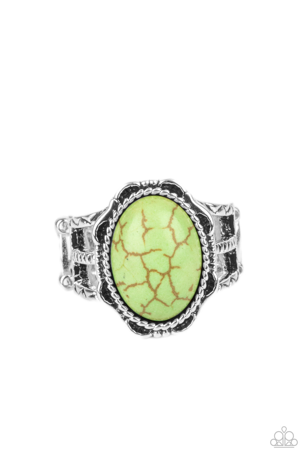 Paparazzi Rings - Flowering Dunes - Green