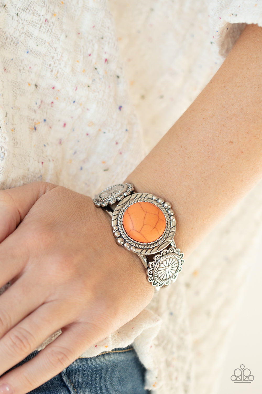 Paparazzi Bracelets - Mojave Motif - Orange Cuff