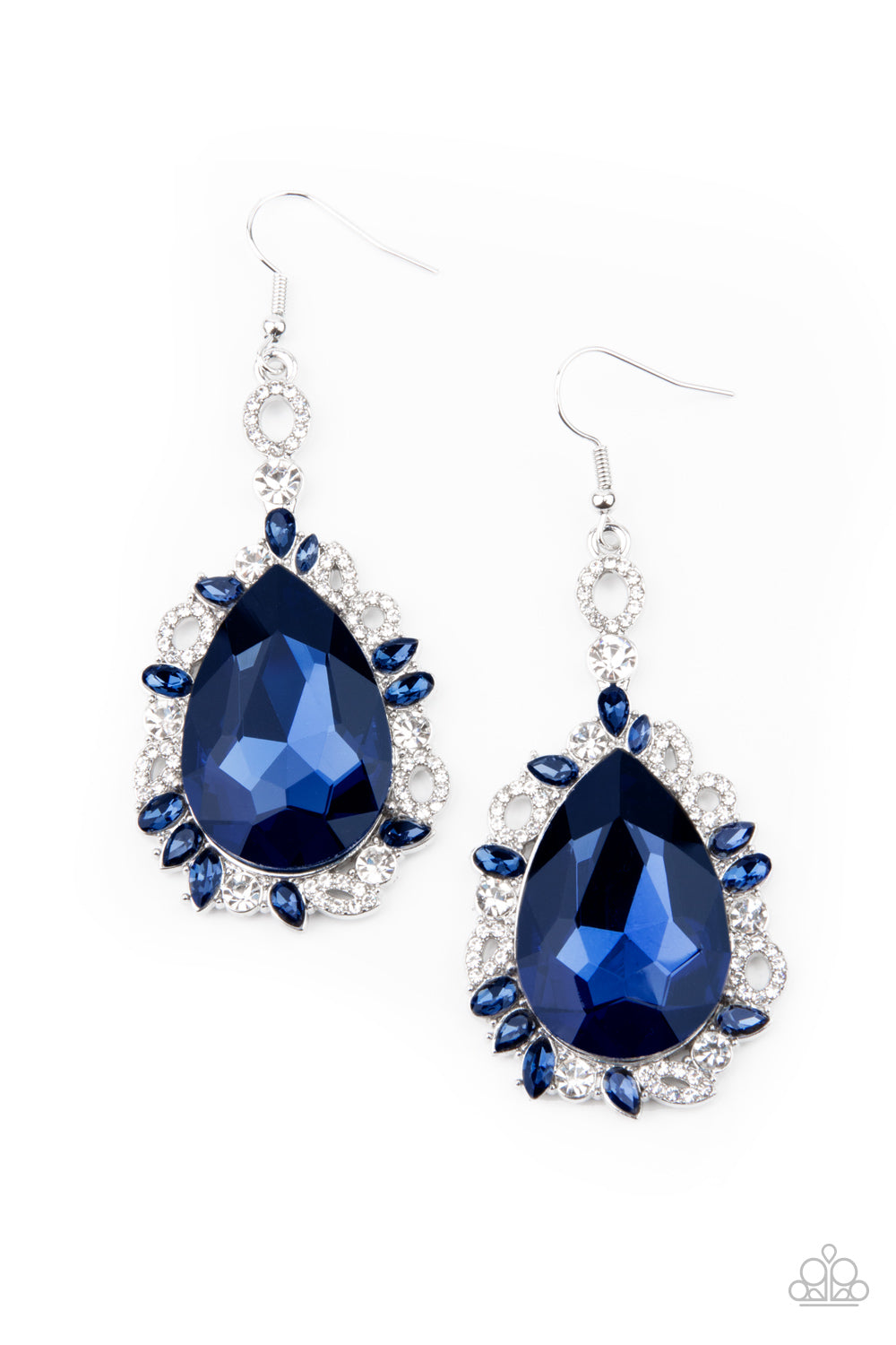 Paparazzi Earrings - Royal Recognition - Blue