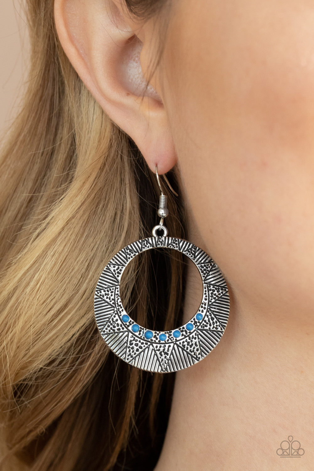 Paparazzi Earrings - Adobe Dusk - Blue