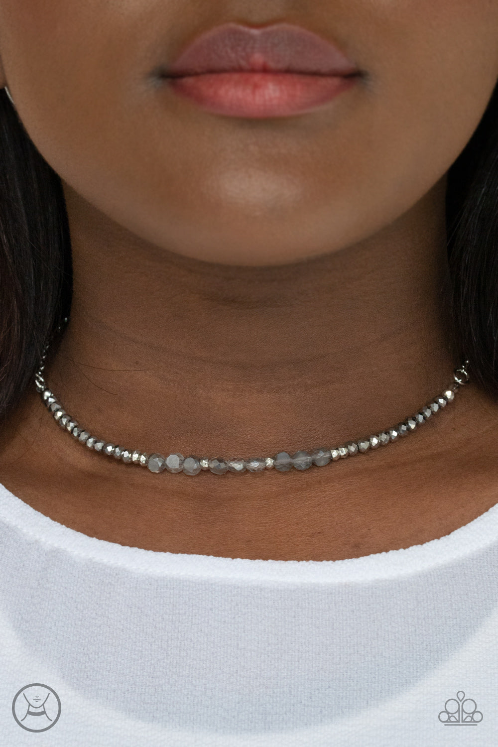 Paparazzi Necklaces - Space Odyssey - Silver Choker