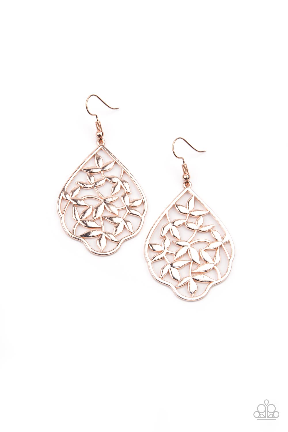 Paparazzi Earrings - Taj Mahal Gardens - Rose Gold