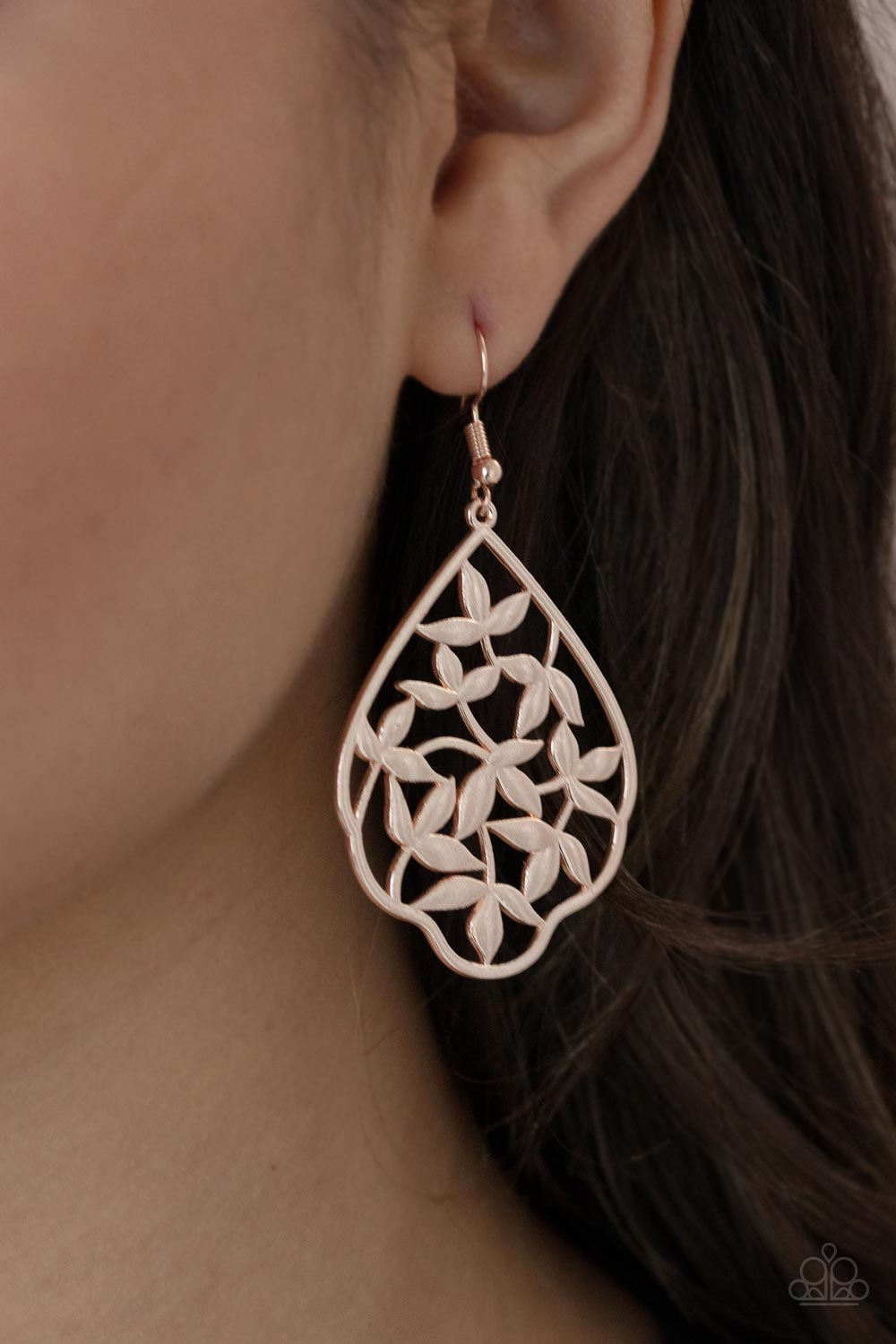 Paparazzi Earrings - Taj Mahal Gardens - Rose Gold