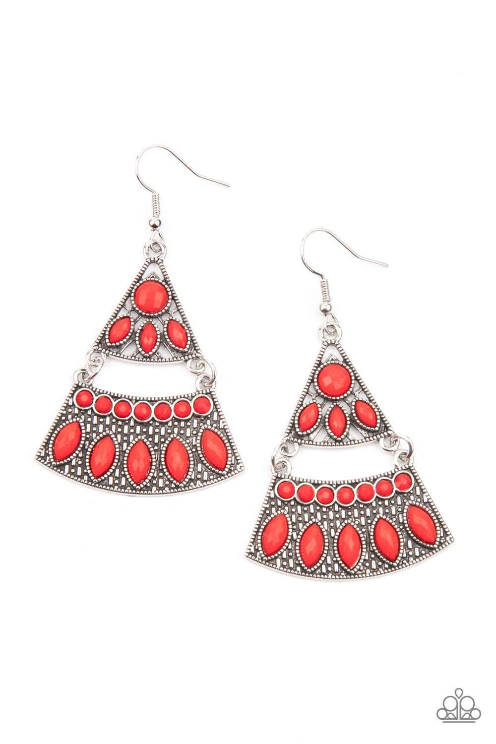 Paparazzi Earrings - Desert Fiesta - Red