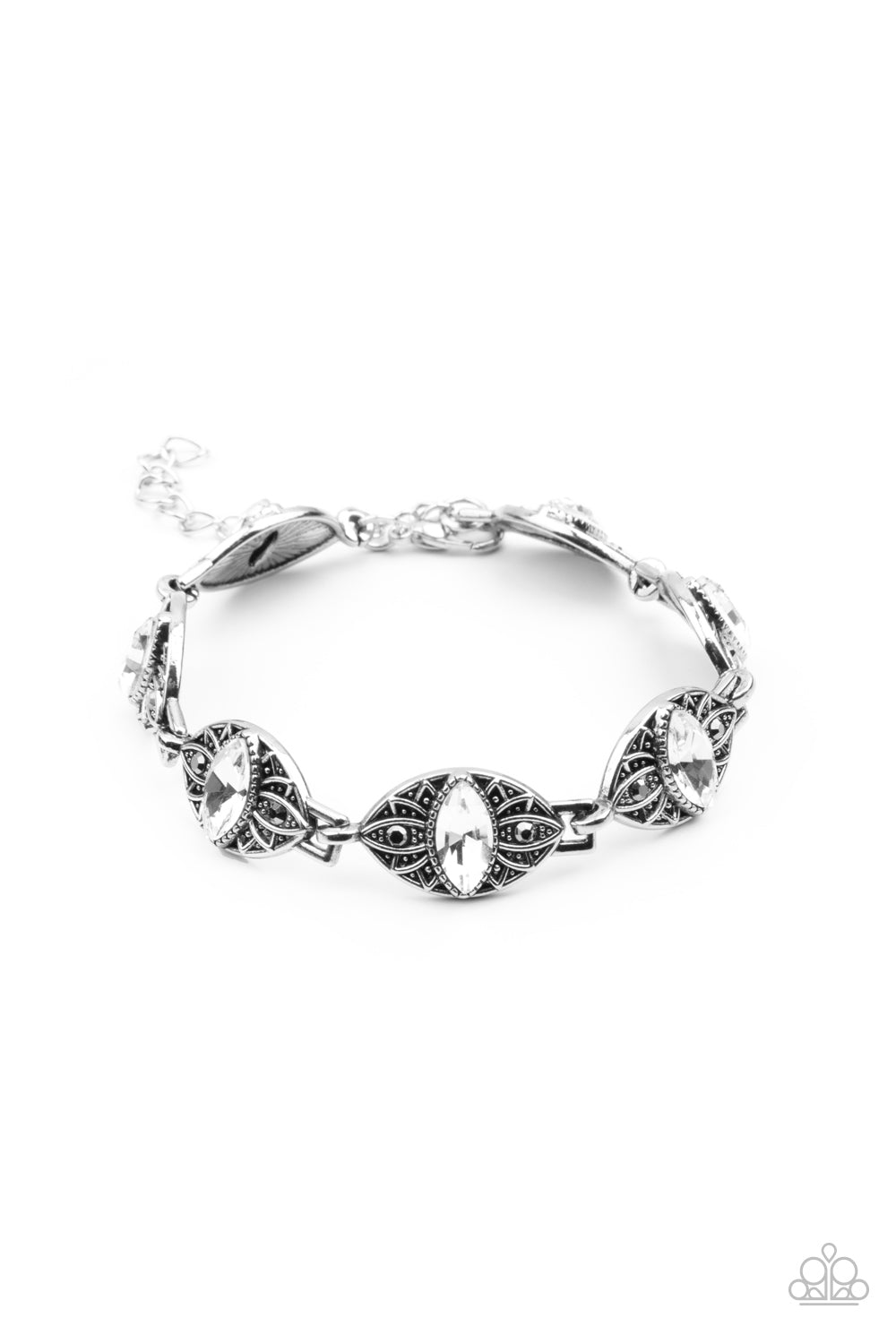 Paparazzi Bracelets - Crown Privilege - White