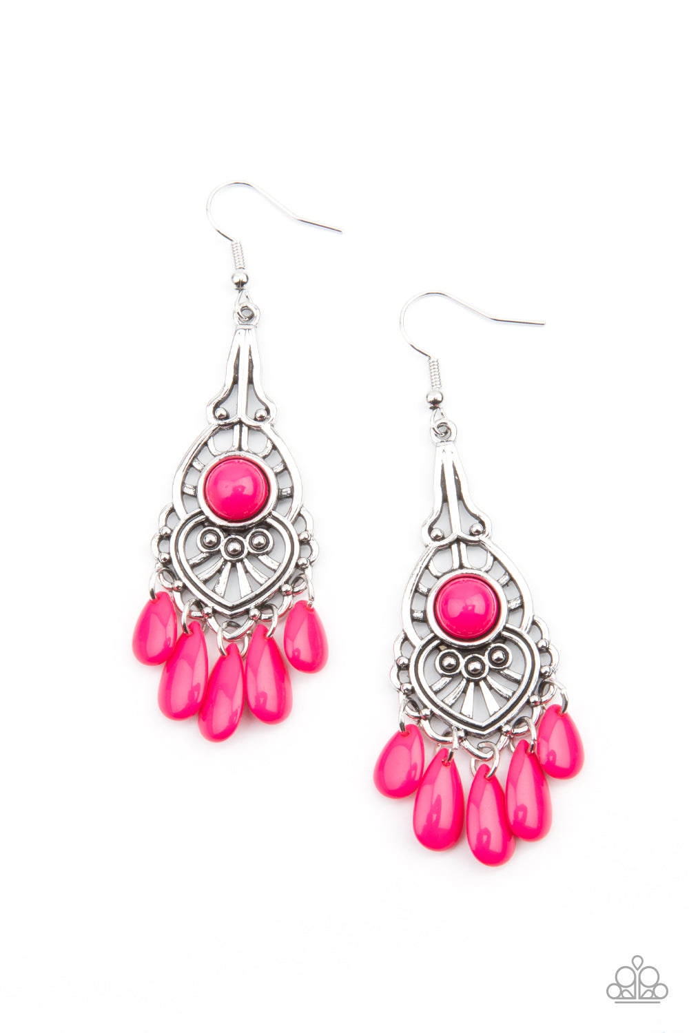 Paparazzi Earrings - Fruity Tropics - Pink