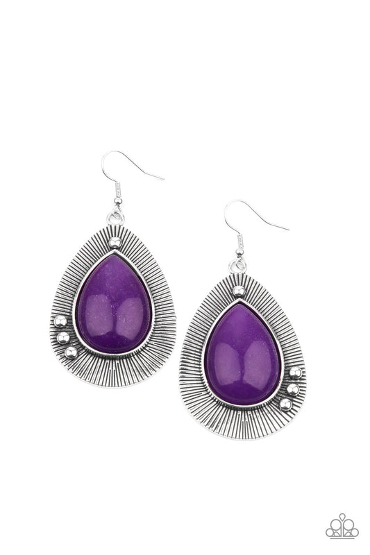 Paparazzi Earrings - Western Fantasy - Purple