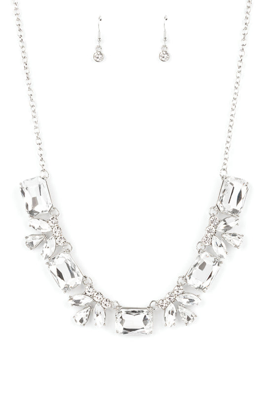 Paparazzi Necklaces - Long Live Sparkle - White