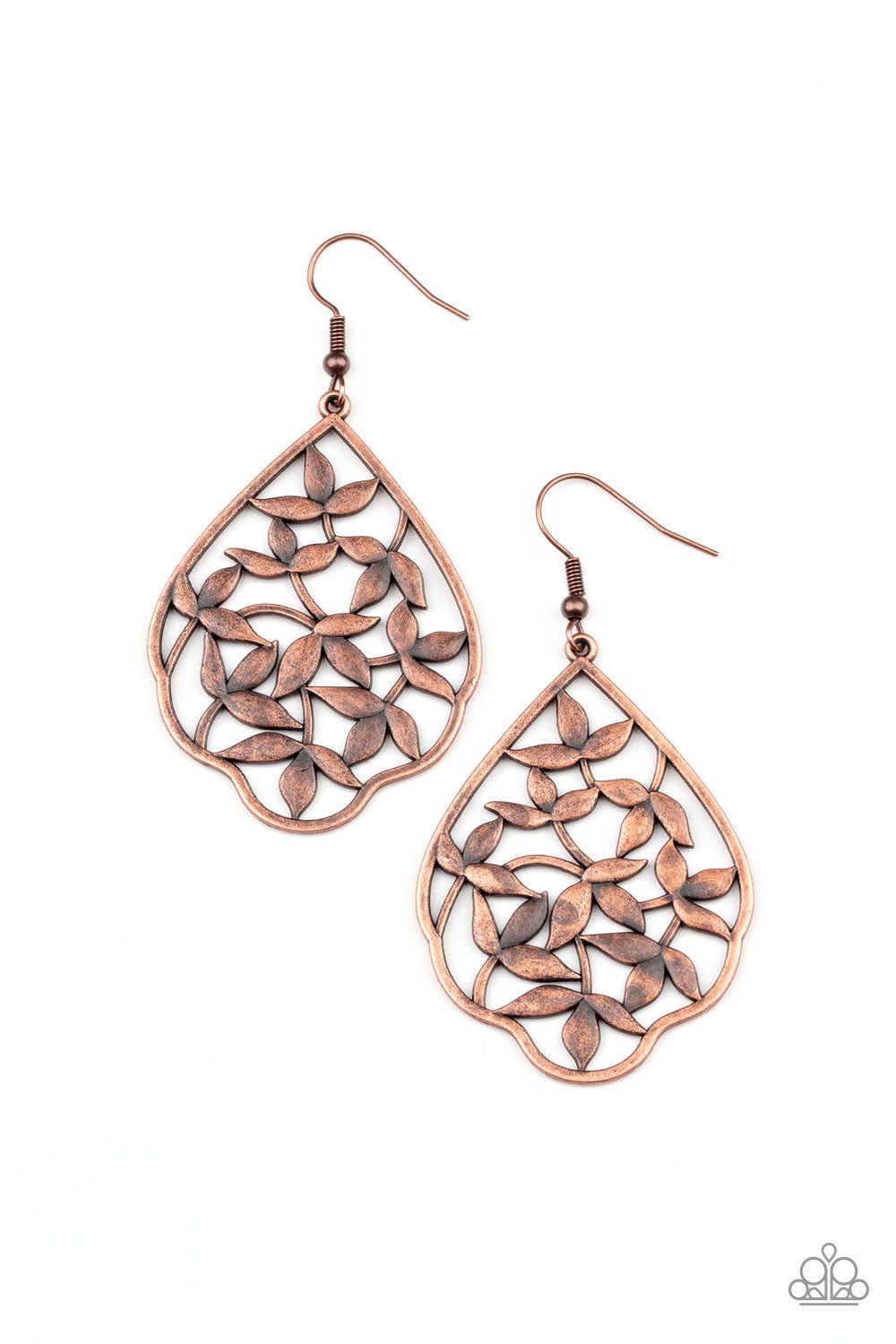 Paparazzi Earrings - Taj Mahal Gardens - Copper