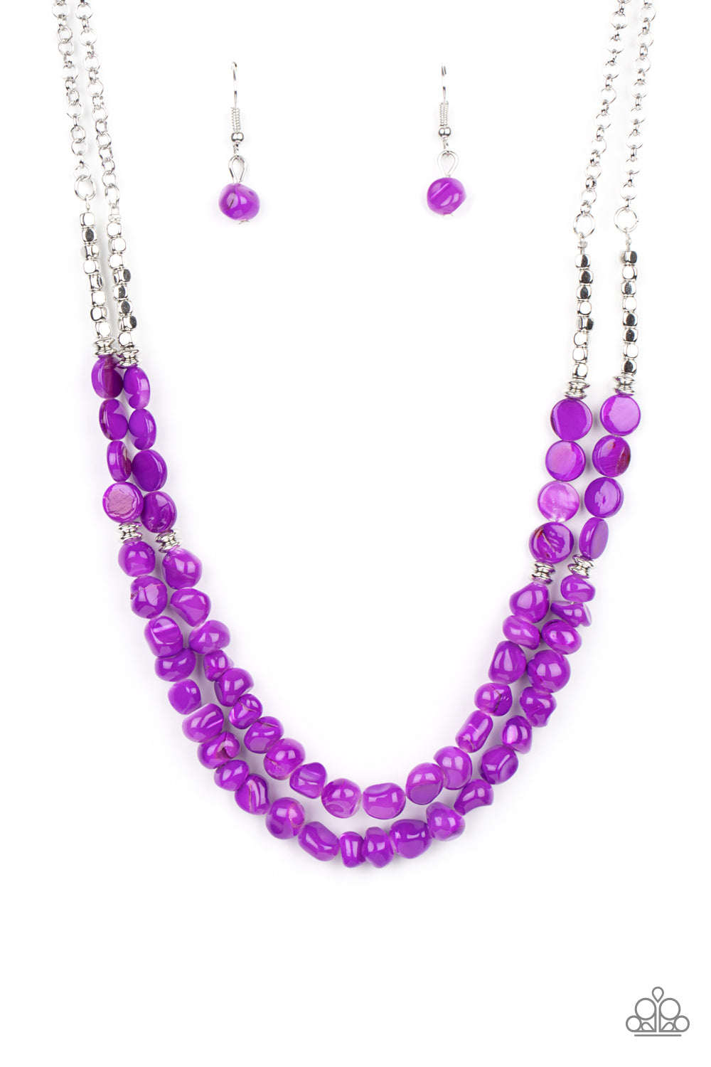 Paparazzi Necklaces - Staycation Status - Purple