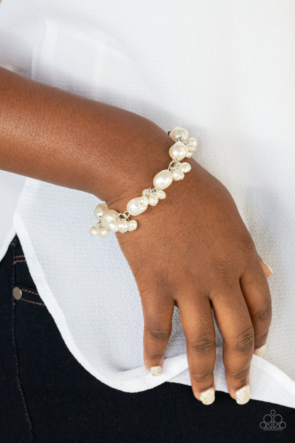 Paparazzi Bracelets - Imperfectly Perfect - White