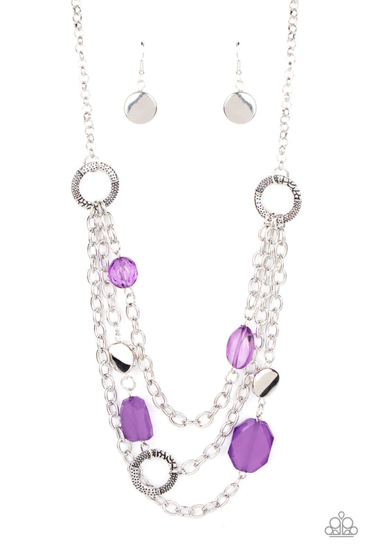 Paparazzi Necklaces - Oceanside Spa - Purple