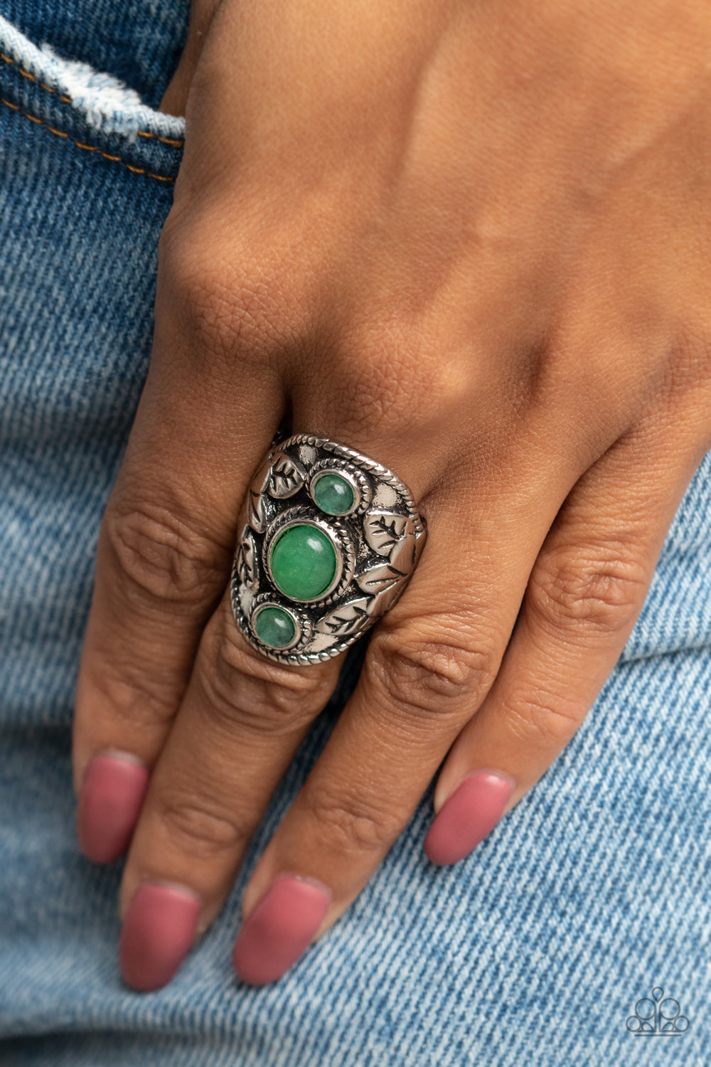 Paparazzi Rings - Palms Up - Green