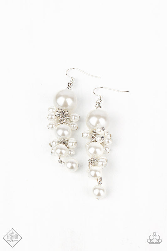 Paparazzi Earrings - Ageless Applique - White