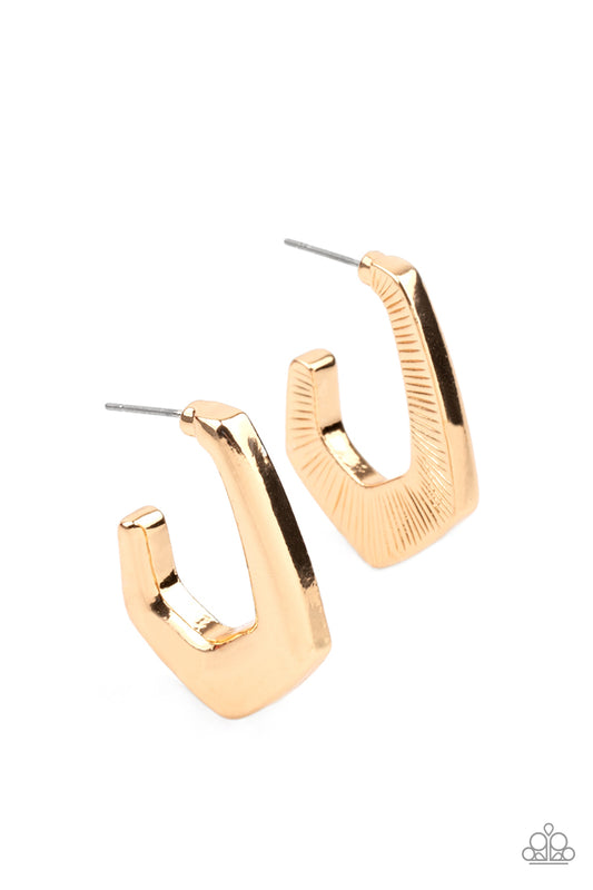 Paparazzi Earrings - On the Hook - Gold