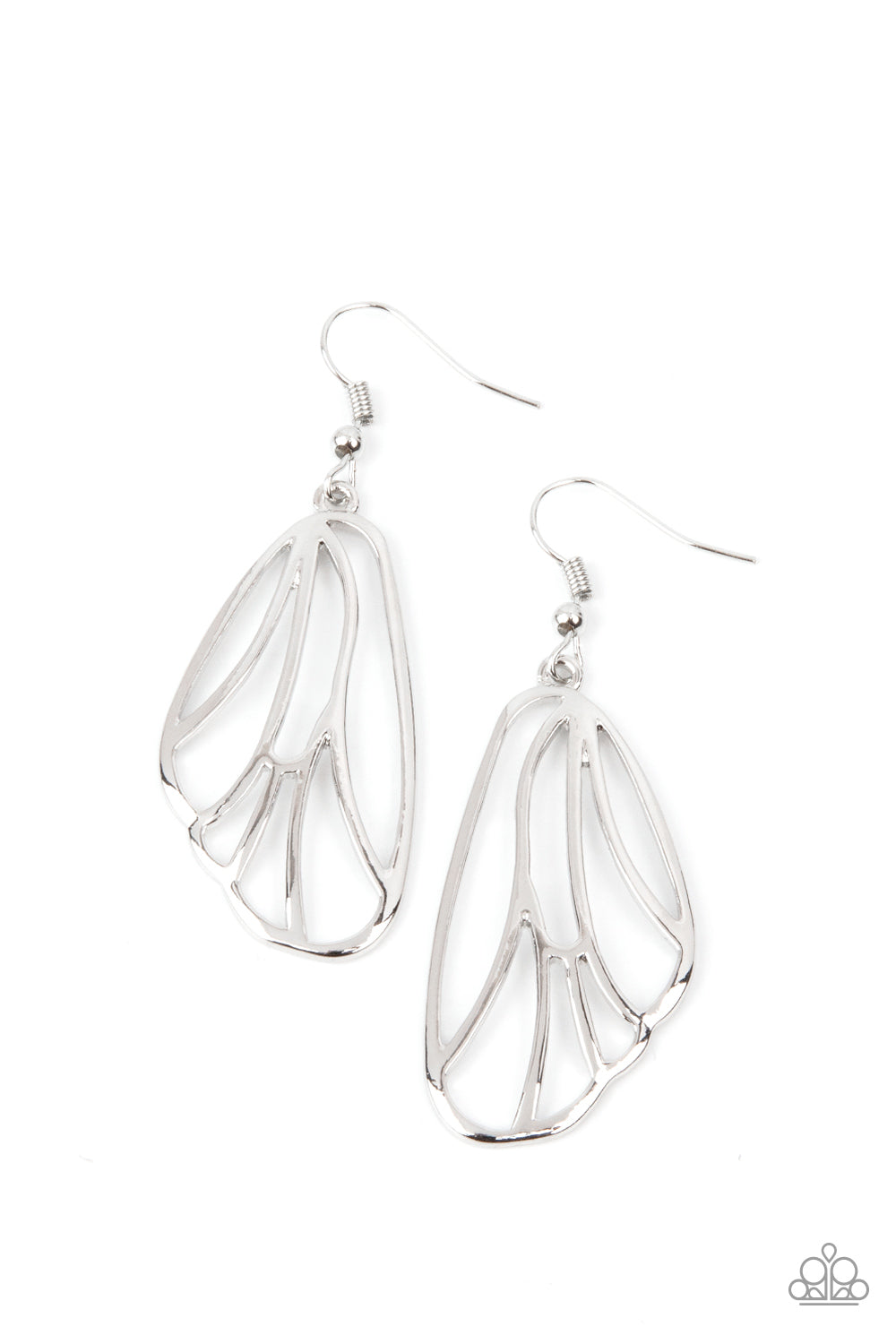 Paparazzi Earrings - Turn Into A Butterfly - Silver