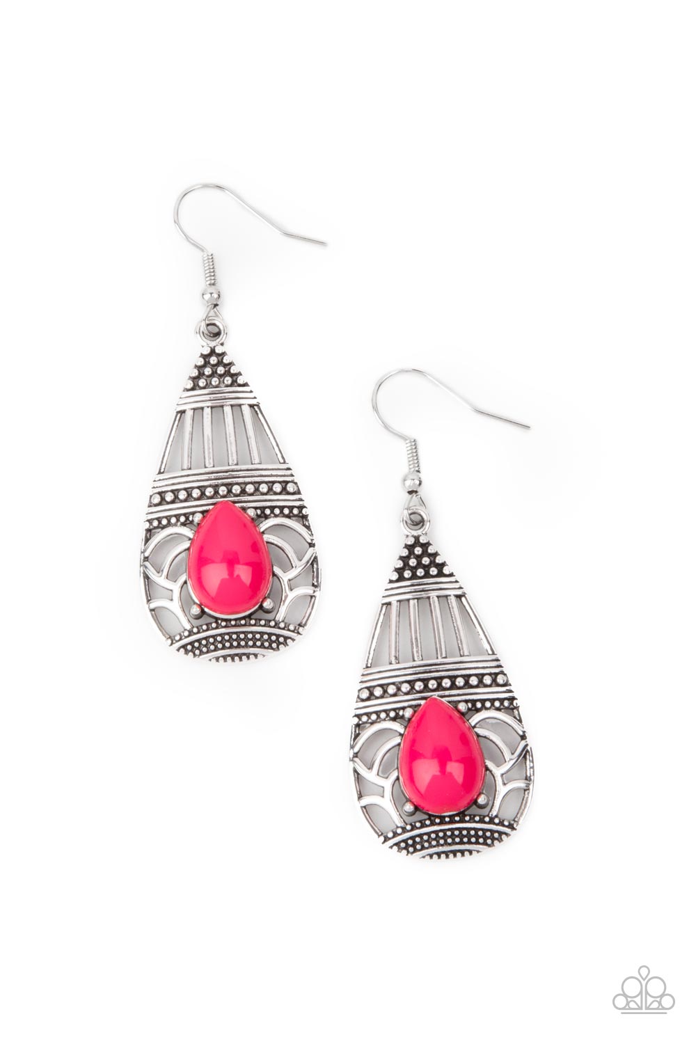 Paparazzi Earrings - Eastern Essence - Pink