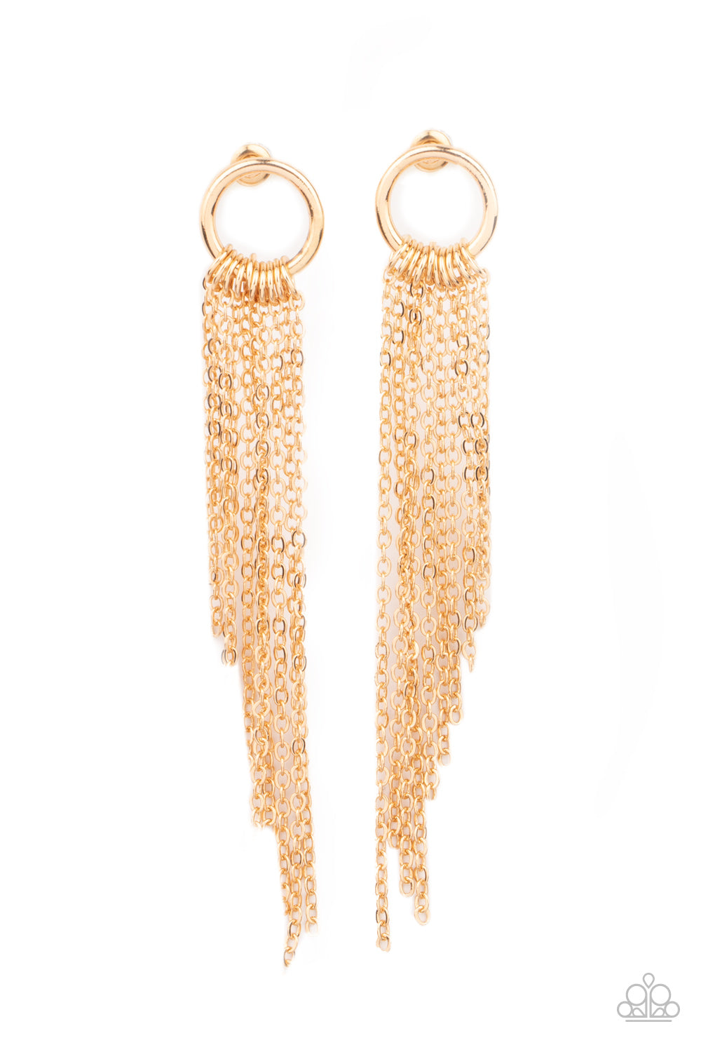 Paparazzi Earrings - Divinely Dipping - Gold