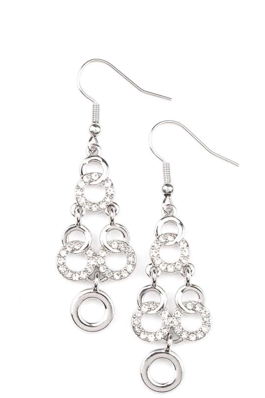 Paparazzi Earrings - Luminously Linked - White