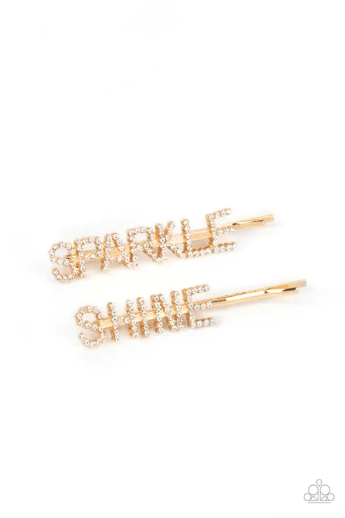 Paparazzi Hair Accessories - Center of the Sparkle-verse - Gold