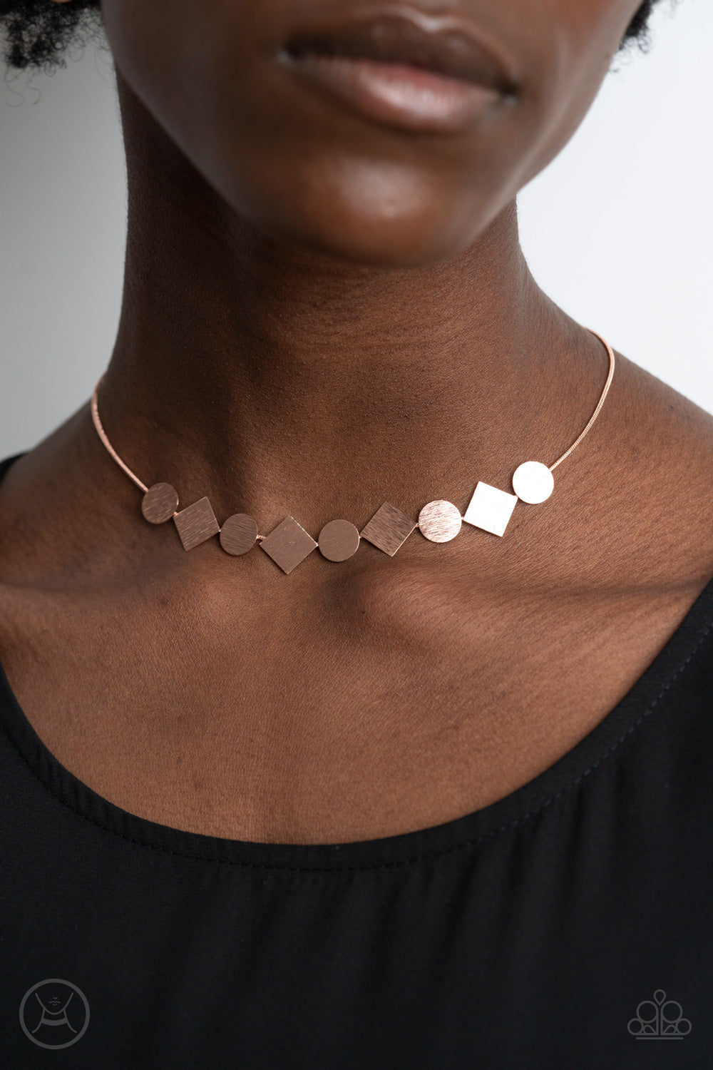 Paparazzi Necklaces - Don't Get Bent Out Of Shape - Copper Choker