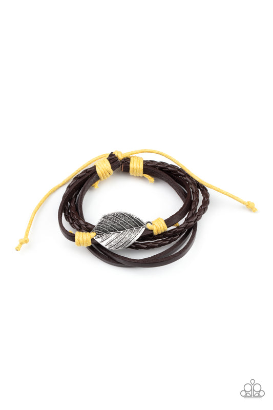 Paparazzi Urban Collection - Frond and Center - Yellow Pullcord