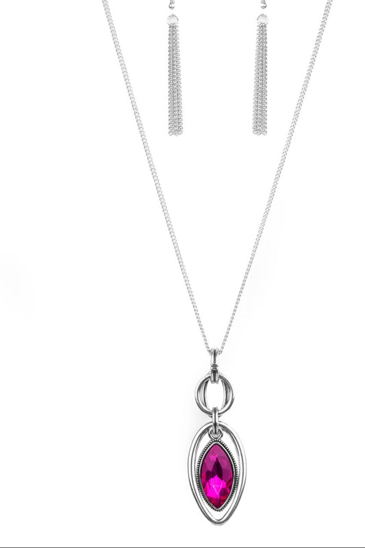 Paparazzi Necklaces - Glamorously Glaring - Pink