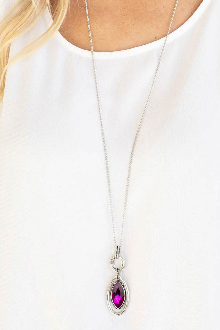 Paparazzi Necklaces - Glamorously Glaring - Pink