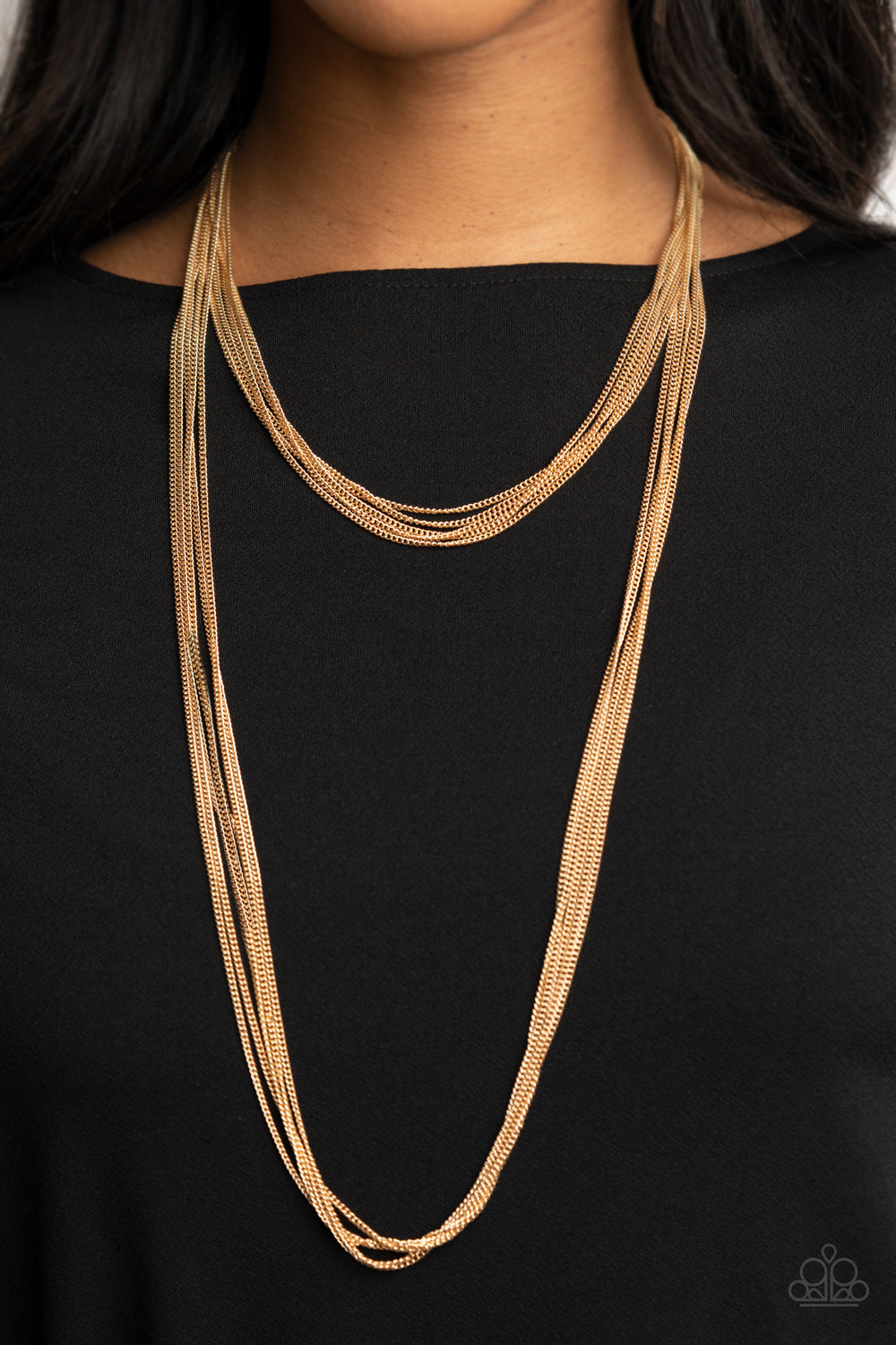 Paparazzi Necklaces - Save Your Tiers - Gold