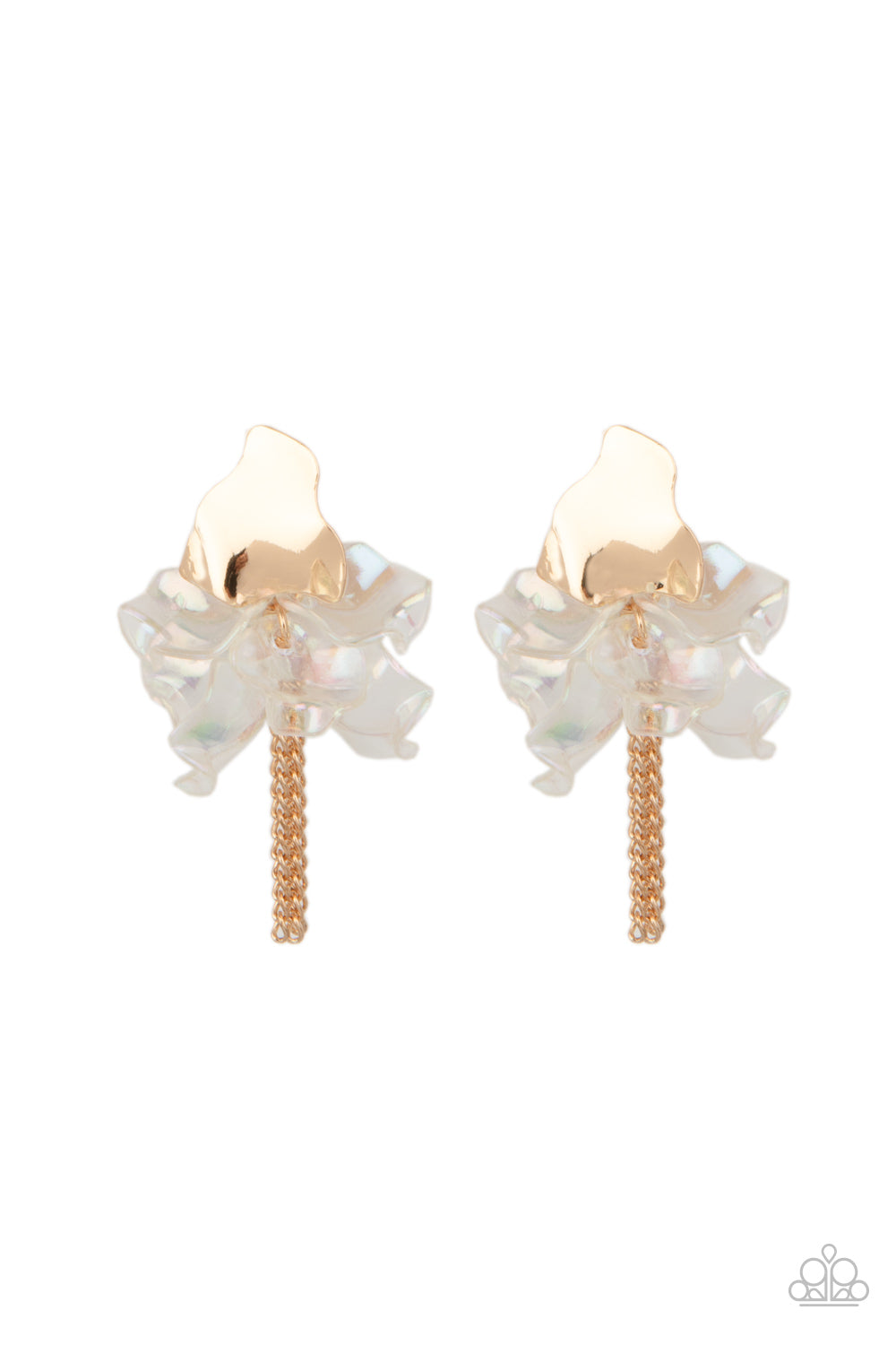 Paparazzi Earrings - Harmonically Holographic - Gold