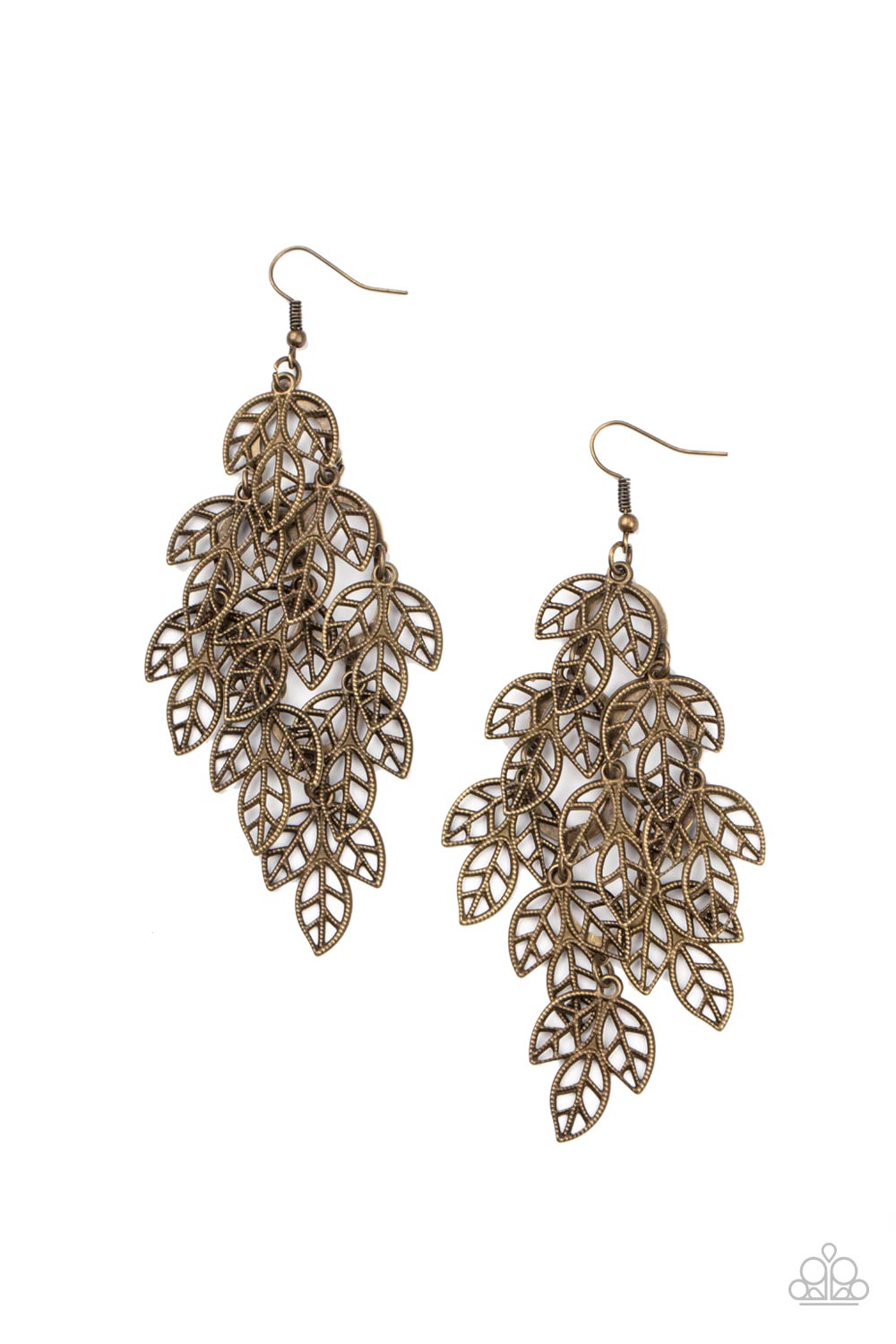 Paparazzi Earrings - The Shakedown - Brass